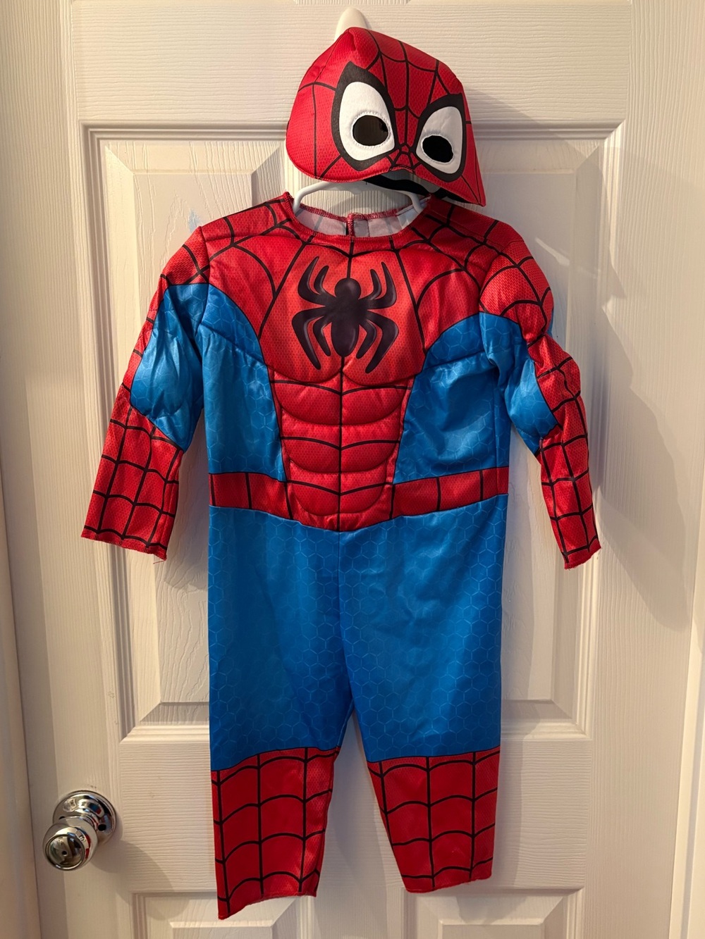 Disney Red & Blue Spider Superhero Costume with Hooded Mask